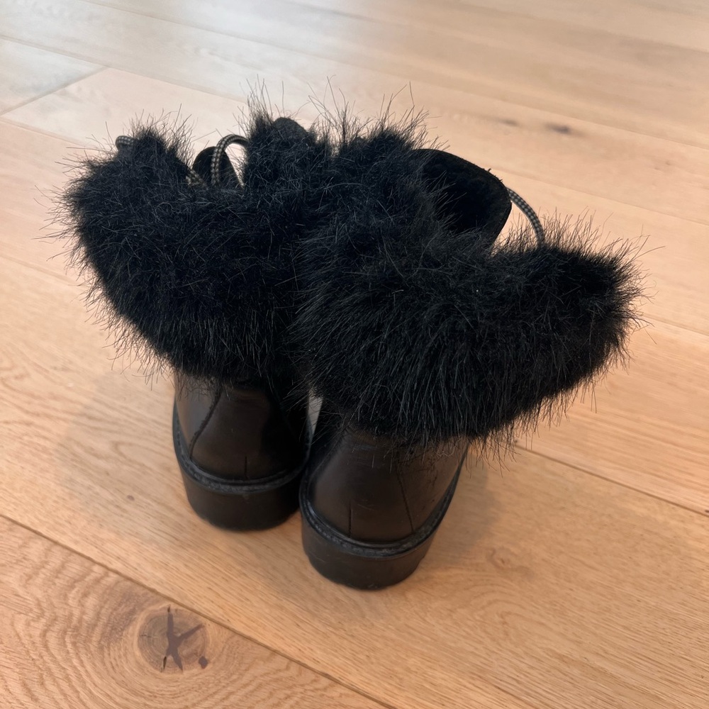 Charles David Raider Faux Fur Combat Boots - Picture 6 of 13